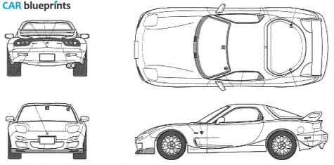 1992 Mazda RX-7 FD3s Spirit R Coupe blueprint